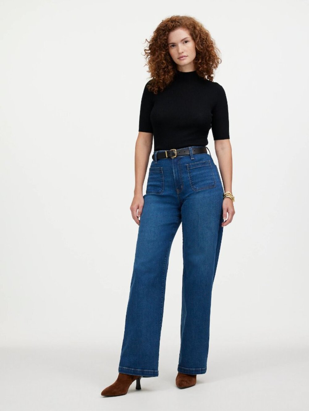 Madewell The Curvy Emmett Wide-Leg Jean: Patch Pocket Edition•size 23• NWT•NR565